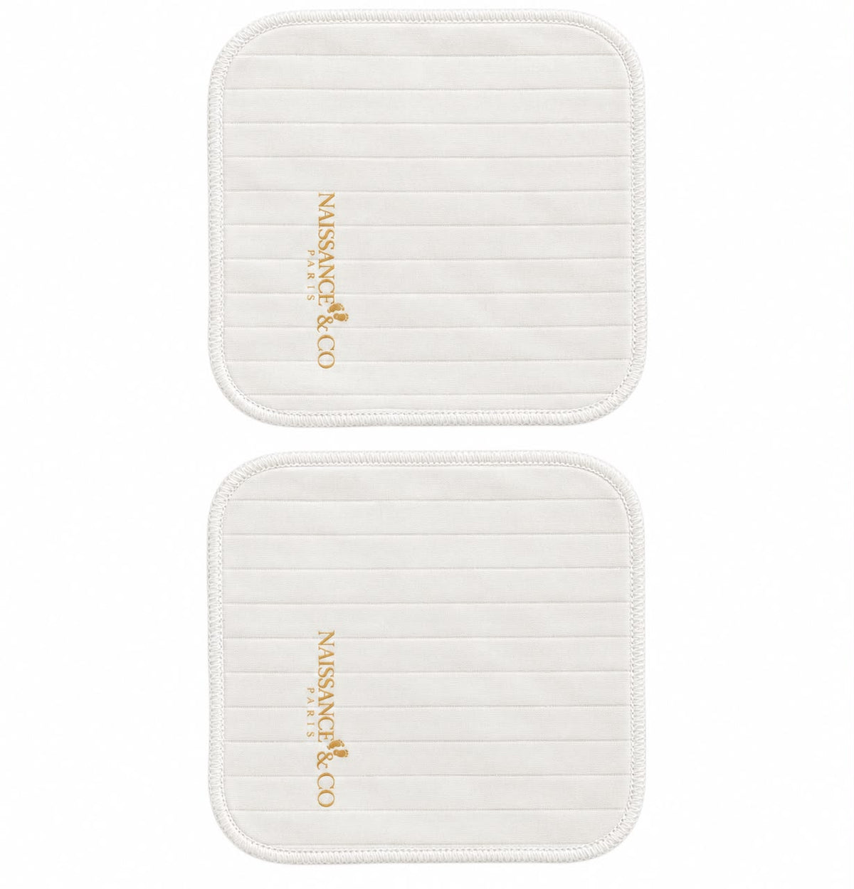 Lot de 2 serviettes bébé en coton côtelé — Naissance & Co Paris